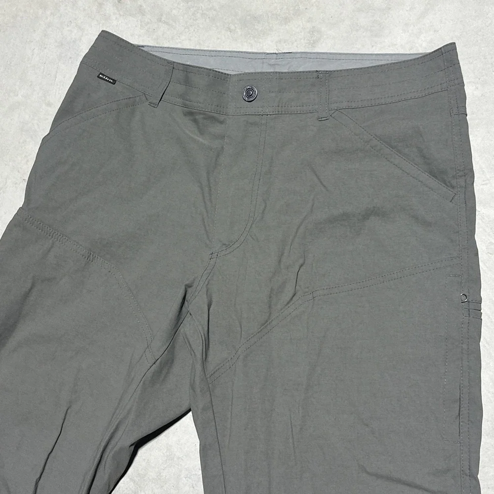 Kuhl Pants Men's SZ 34x34 Grey Stretch Hiking Outdoor Travel Performance Light